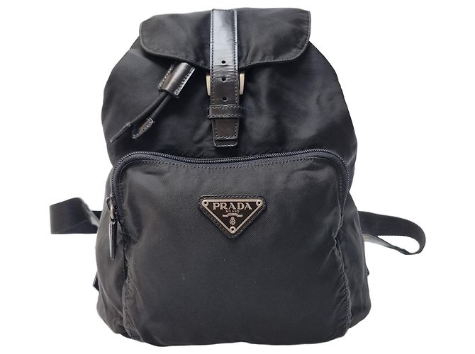 Prada Nylon One Pocket Medium Backpack Unisex (Advanced, Rare Item) Black