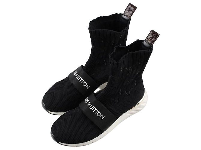 Louis Vuitton Aftergame Stricksocken Sneakers Schwarz