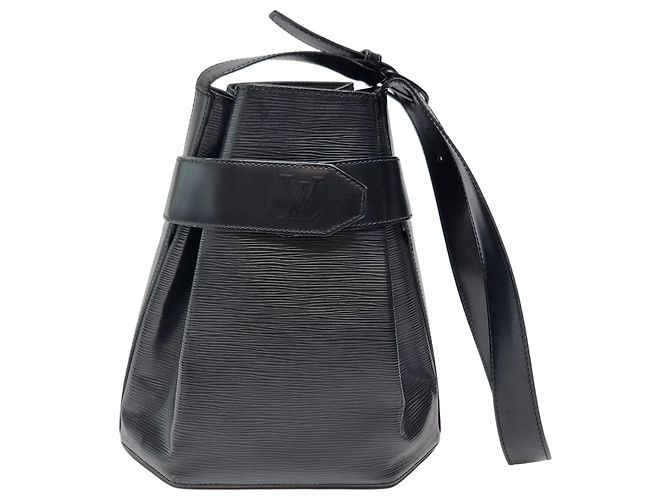 Bucket Louis Vuitton Borsa a secchiello Saddle PM Epi Black - Borsa a tracolla Nero