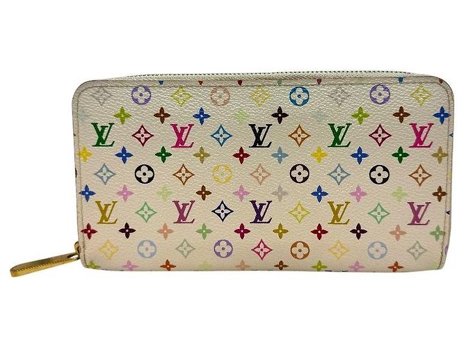 Louis Vuitton Monogram Multicolor Zippy Wallet White