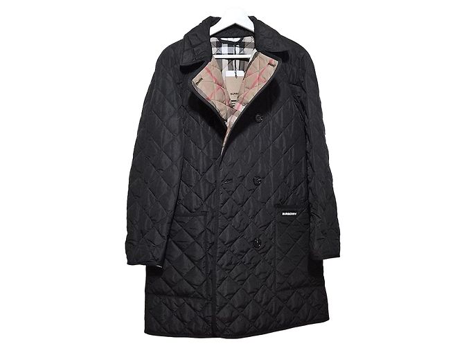 Burberry Giacca lunga trapuntata Nero