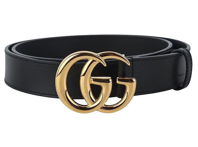 Gucci GG Marmont Thin Belt Black