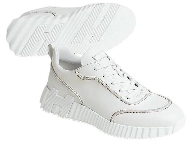 Hermès Baskets pour hommes avec semelle graphique oversize Blanc