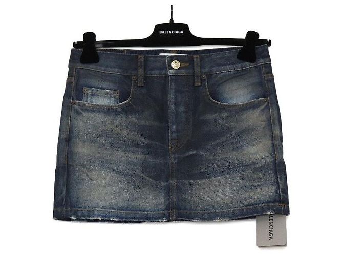 Balenciaga Minifalda de denim Negro