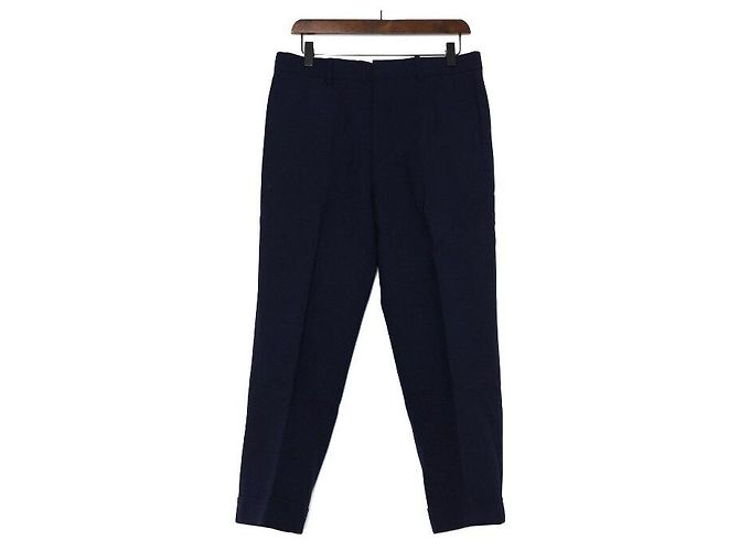 Marni Pantaloni in cotone blu navy da uomo