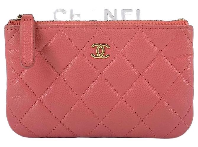 Chanel Mini Pouch Caviar Gold Pink