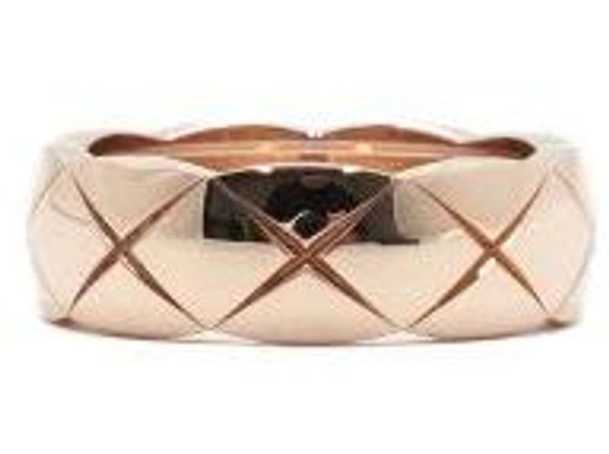 Chanel Anel Small Coco Crush acolchoado Tamanho Marrom
