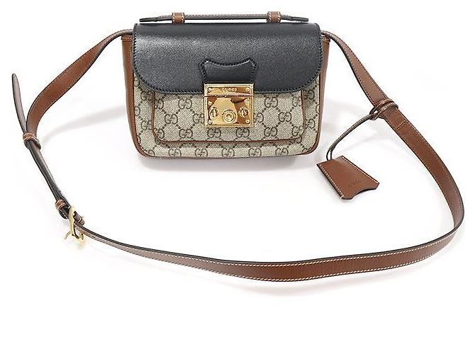 Gucci Mini Padlock Top Handle Brown