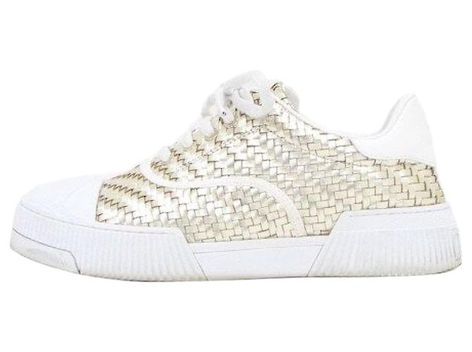 Dior Sneaker intrecciate dorate da donna D'oro