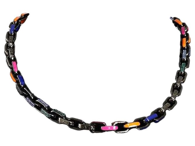 Louis Vuitton Rainbow Multicolor Paradise Chain Men's Necklace Multiple colors