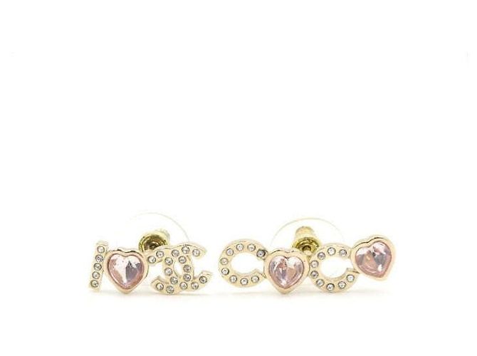 Chanel Orecchini Love Coco Heart Crystal Multicolore