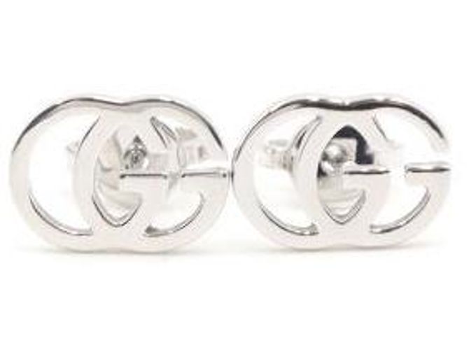 Gucci Orecchini GG Stud in oro bianco Argento