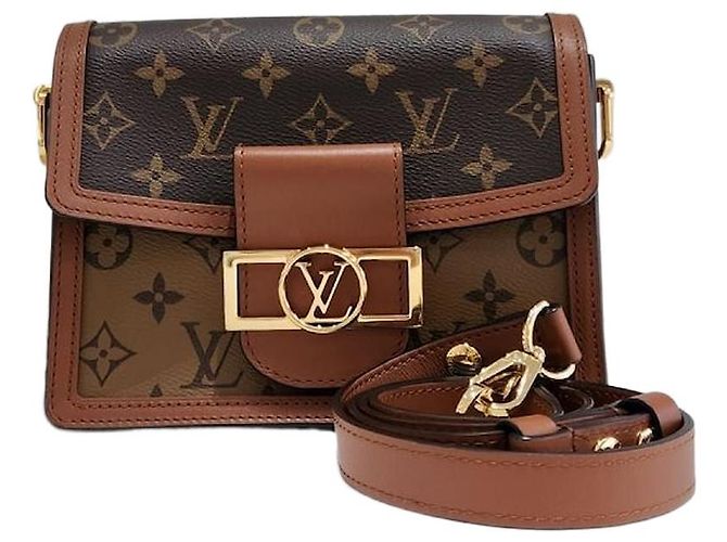 Louis Vuitton Mini borsa a tracolla Dauphine Monogram Argento