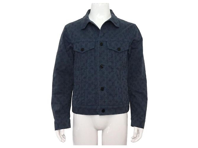 Louis Vuitton Blue Monogram Jeansjacke für Herren Blau