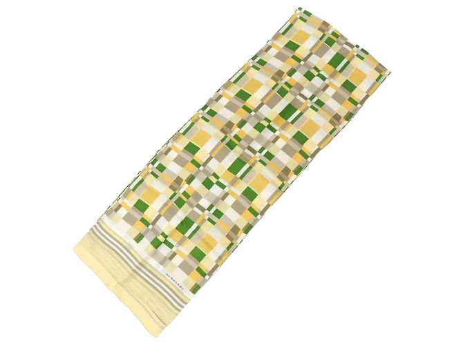 Burberry Sciarpa a quadri giallo e verde 