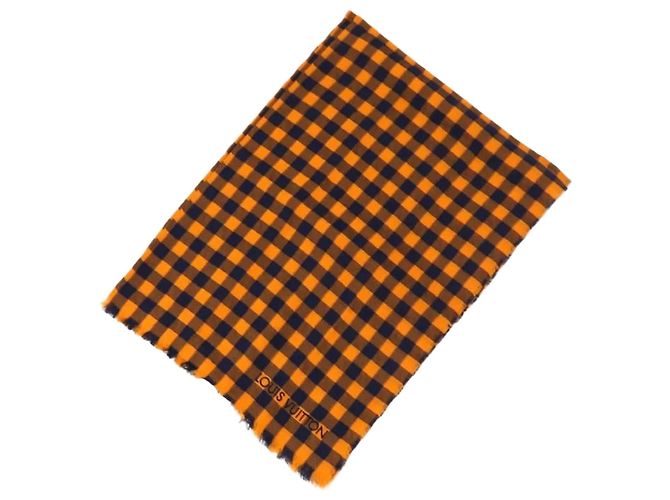 Louis Vuitton Sciarpa a quadri arancione