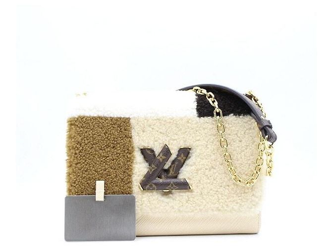 Louis Vuitton Bolsa de Ombro e Bolsa Transversal Twist MM Teddy Plus Shearling Multicor