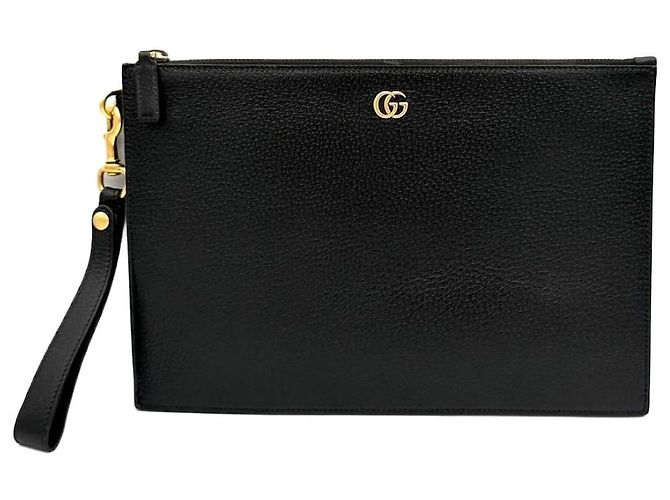 Gucci Clutch com Alça Marmont Black Preto
