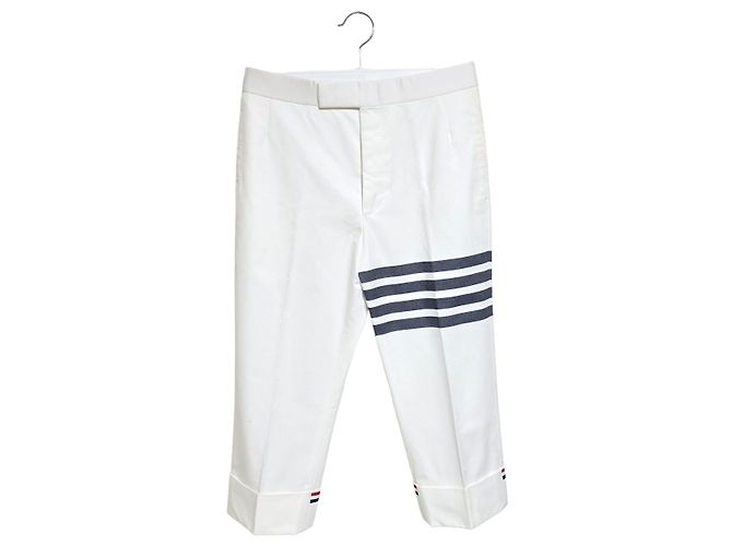 Thom Browne Pantalones de algodón Blanco