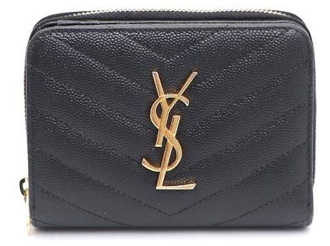 Saint Laurent Cartera compacta con cremallera
Perimetral Negro