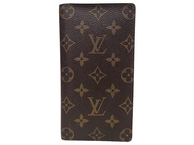 Louis Vuitton Monogram Canvas Porte-Valise Organizer Long Wallet Brown