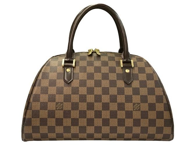 Bolsa Louis Vuitton Damier Ebene Ribera MM Marrom