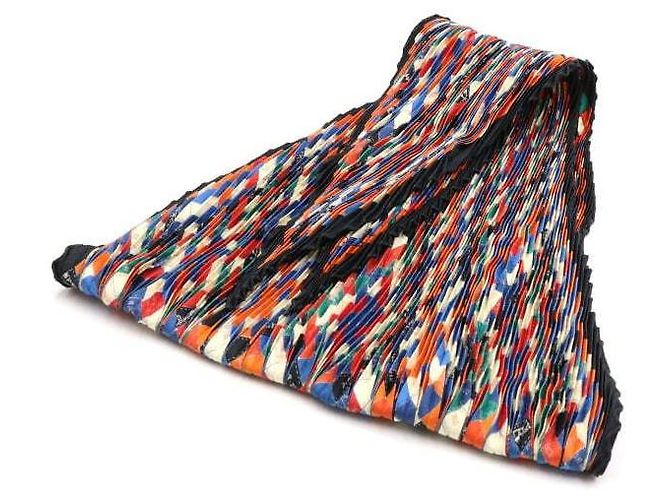 Hermès Sciarpa in seta plissettata multicolore 