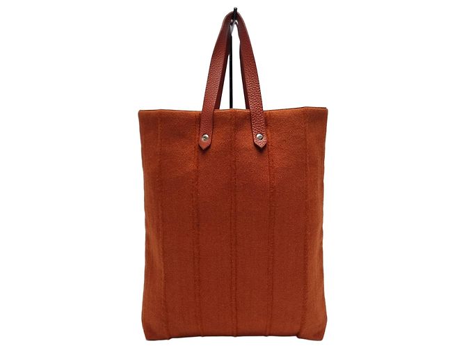 Hermès Sac cabas en toile Amedaba MM Orange
