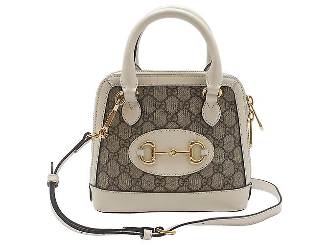 Gucci Mini bolsa de mão com alça transversal Horsbit Marrom