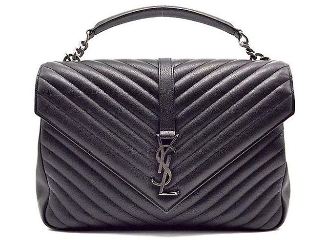 Saint Laurent Monogram College Large Noir