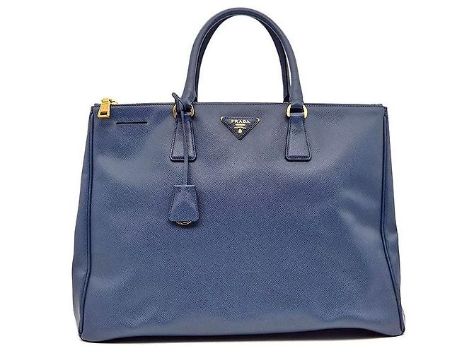 Prada Sac cabas Saffiano Lux Bleu