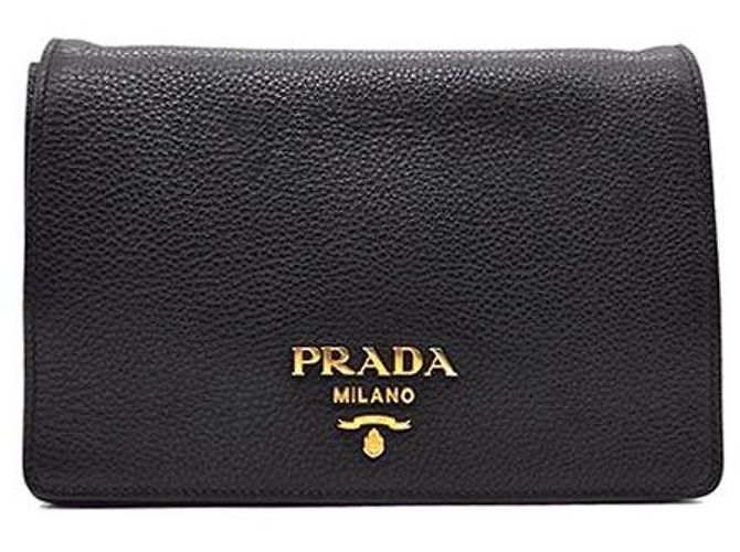 Prada Borsa a Spalla e Crossbody Vittelo Daino Nero