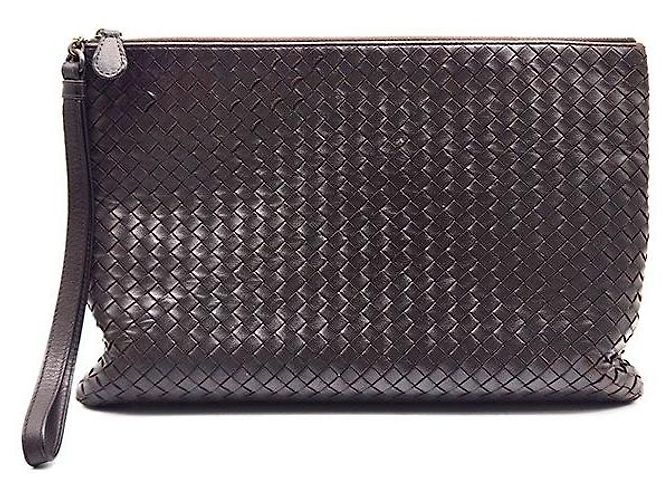 Bottega Veneta Clutch de malha Marrom
