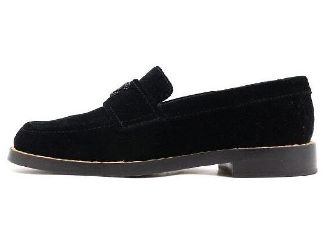 Chanel Mocassini CC in velluto nero da donna