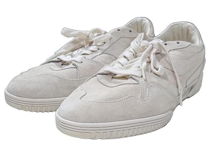 Tom Ford Baskets en daim Ivory Blanc
