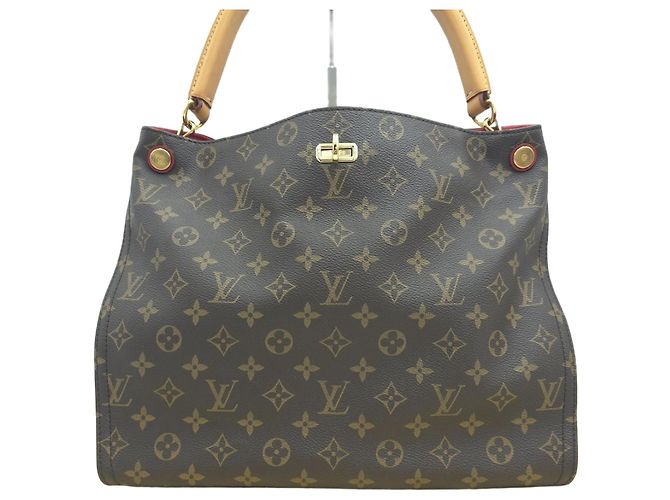 Louis Vuitton Borsa Hobo e Tote a Spalla Gaia Monogram Canvas Rosso Marrone