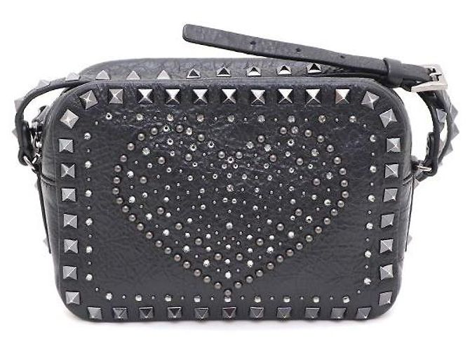 Valentino Bolso de Hombro y Bolso Bandolera Heart Rockstud Negro