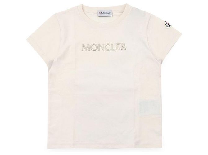 Moncler Embroidered Logo T-Shirt (Ivory) White
