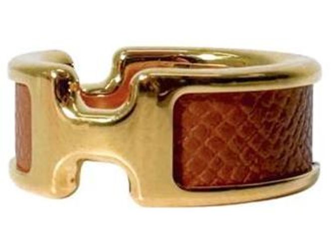 Ring Hermès Bague Olymp en métal Medium Or jaune Etoupe Doré