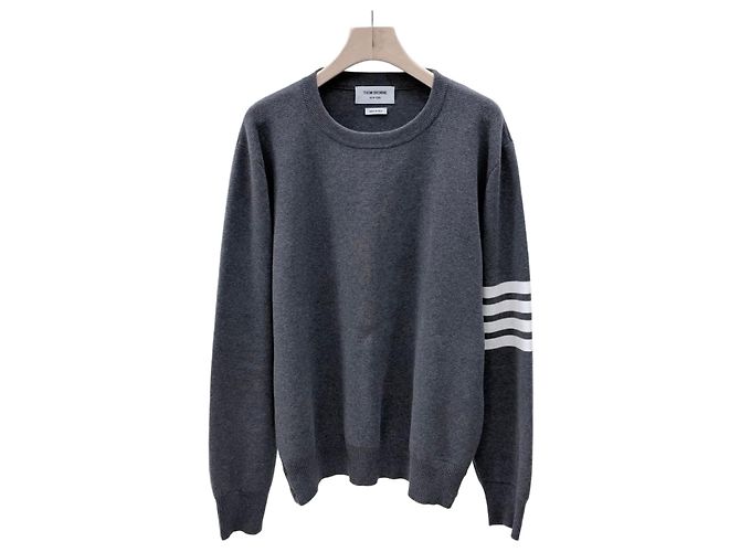Thom Browne Diagonal Armband Milano Stitch Knit Grey