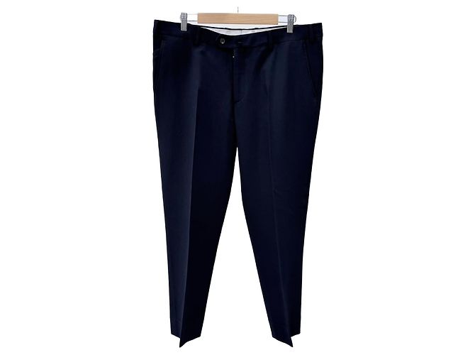 Loro Piana Wool Pants Slacks Navy Blue
