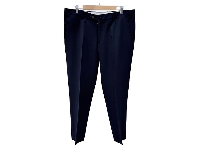 Loro Piana Wool Pants Slacks Navy Blue