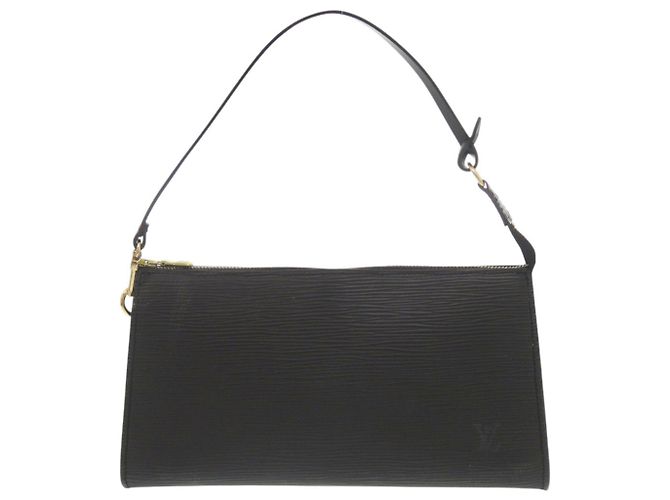 Louis Vuitton Pochette Accessoires Epi Handtasche Schwarz