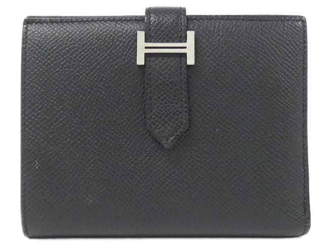 Hermès Hermes Bearn Compact Wallet Black