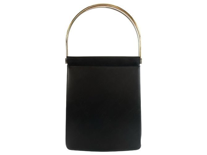Borsa a mano Cartier Trinity in pelle nera Nero