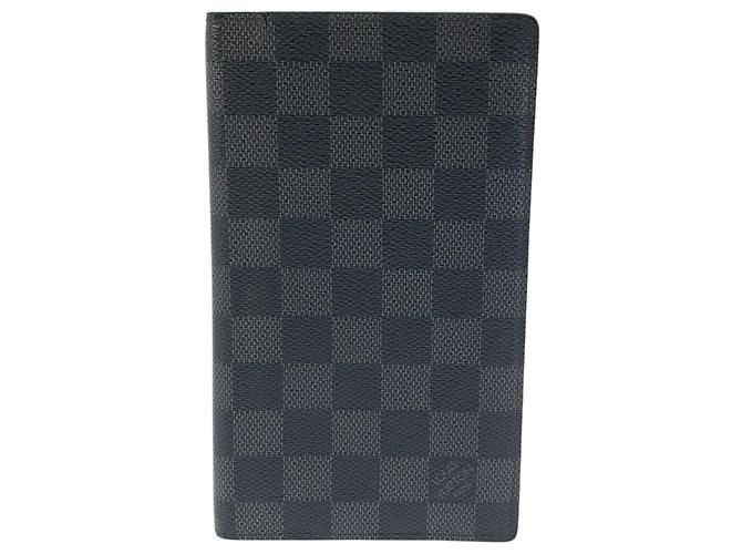 Louis Vuitton Damier Graphite Portefeuille Brazza Nero Damier ebene