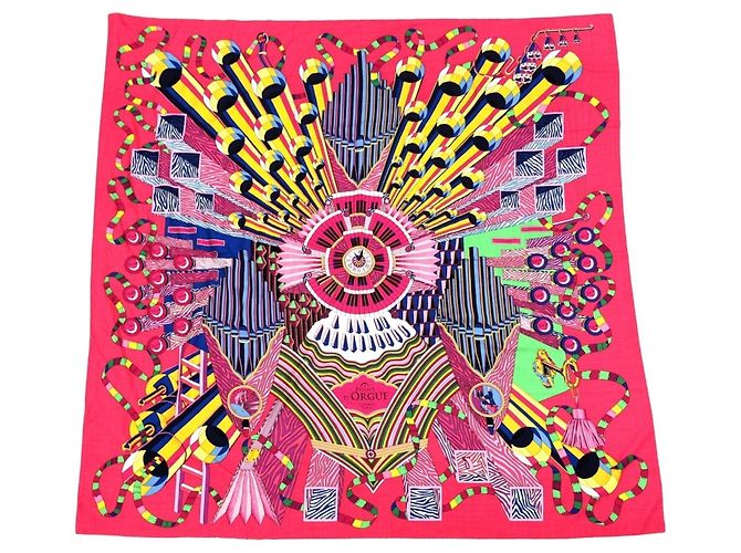 Silk In Hermès Hermes Carre 140 Geant Point D Orgue Pink Cashmere Silk Stole Rosa
