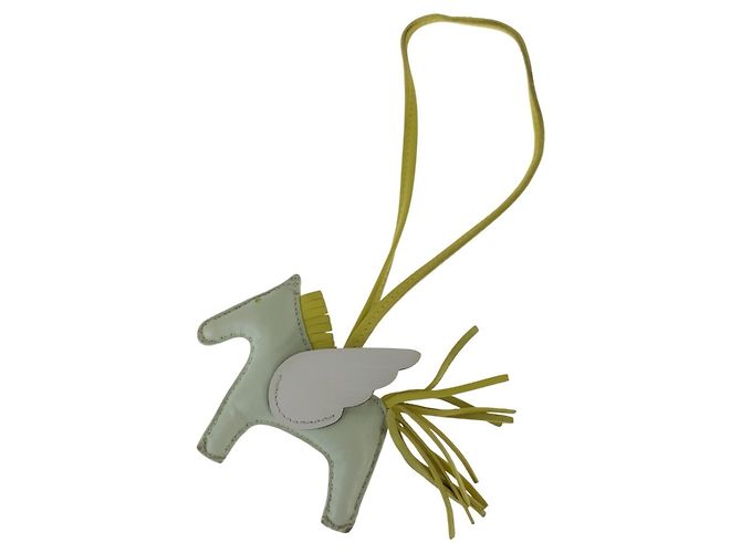 Hermès Charm per borsa Hermes Rodeo Pegasus PM Bianco D'oro
