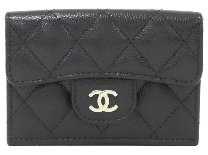 Portafoglio a tre pieghe Chanel Timeless Classic Line AP0230 Nero