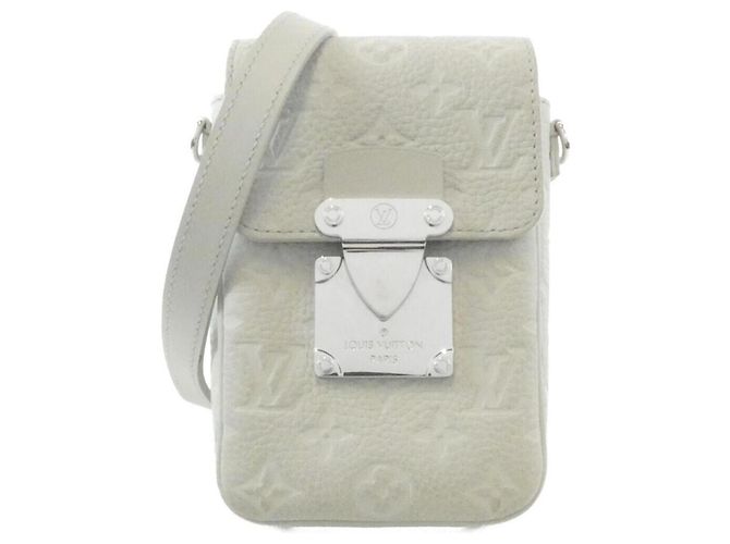 Borsa a tracolla Louis Vuitton S-Lock Vertical Wearable Wallet Grigio